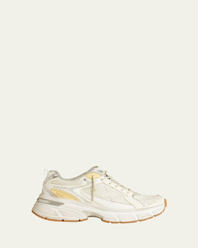 Lightstar Net Mixed Leather Runner Sneakers